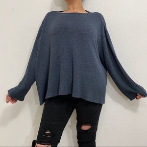 French Rags Vintage Women’s 4 Oversized Knit Lagenlook Flowy Cascade Sweatshirt